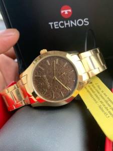 Relgio Technos Feminino Todo Em Ao Inoxidvel Novo Na Caixa