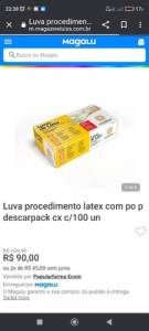 Luva Descartvel Vrios Modelos E Vrios Tamanhos 20,00 Cada
