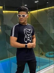 Camisa Long Preta Urso  Tam. P M G