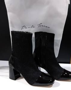 Bota Lurex Preta Paula Torres 34