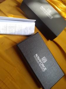 Relogio Naviforce 9163 Dourado Masculino Digital E Analogico