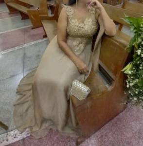 Vestido De Festa Dourado