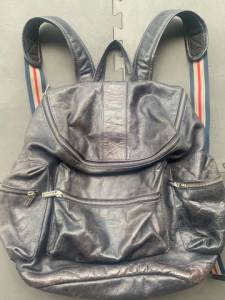 Mochila Couro Azul Cavezzale