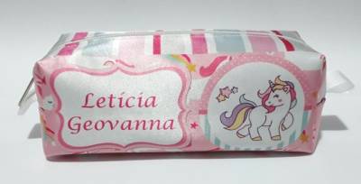 Estojo Escolar Com Tema E Nome Personalizado