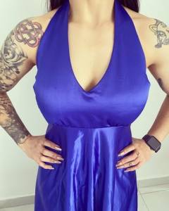 Vestido Longo Azul G R$ 60