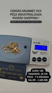 Cordao De Ouro 18k , Modelo Grummet
