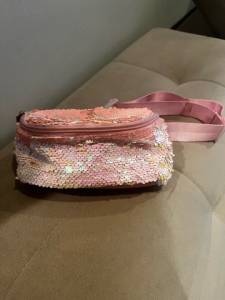 Pochete Lantejoulas Rosa Puket