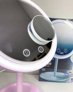 Espelho Led Com Ventilador E Zoom / Entrega Grtis Jp
