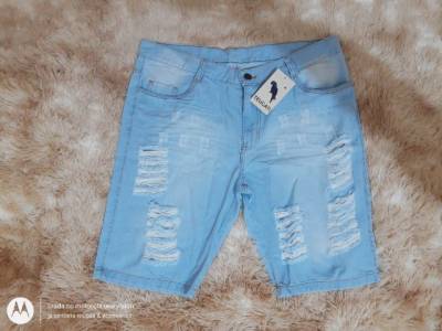 * Bermudas Jeans Com Rasgos E Normal.