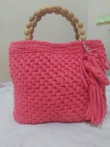 Bolsa Croch Em Fio De Malha