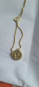 Correntinha So Jorge Folhada A Ouro.