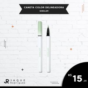 Delineador Caneta Lquido Colorido Verde Menta