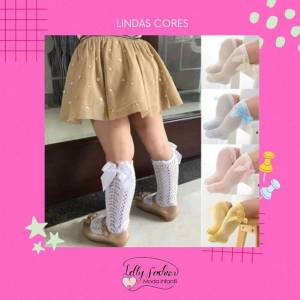 Meia 3/4 Renda Bebe De 0 A 3 Anos