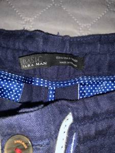 Bermuda Zara (tam: 38) - Linho - Azul