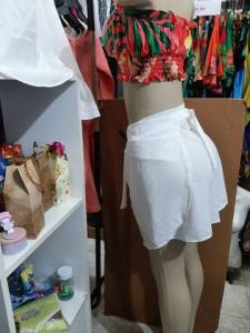 Short Envelope/transpassado Branco - Tamanho G