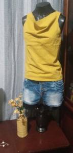 Blusa Renda Amarela Lucke Nova - Tam. M