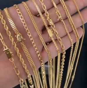 Correntes Banhadas Com Dez Milsimos De Ouro 18k