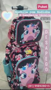 Mochila Carrinho Com Bolsa Termica