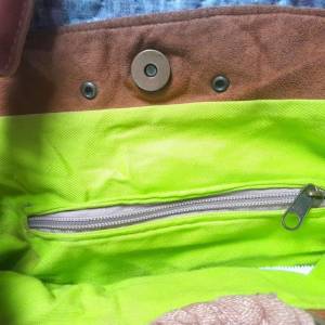 Bolsa Feminina Feita A Mo Couro E Tecido