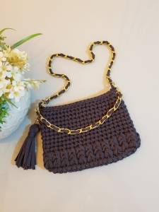 Bolsa Clutch Fio De Malha
