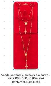 Tero Em Ouro 18 Colar E Pulseira