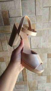 Sandlia Salto Nude Tamanho 37