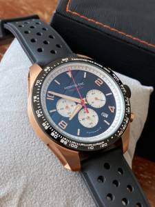 Relgio Masculino Mont Blanc Time Walker Ros Com Preto!