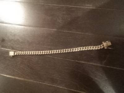 Pulseira De Prata Banhado A Ouro Precisando De Banho De Ouro