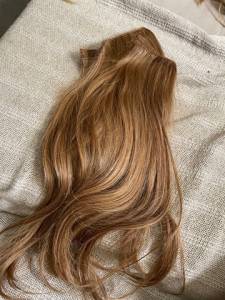 Aplique De Cabelo Humano Loiro Claro 37 Cm