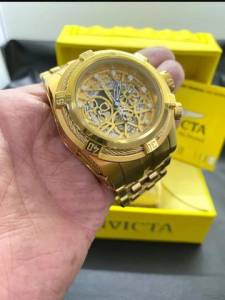 Invicta Zeus Bolt Banhado A Ouro 18k