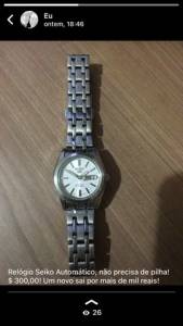 Relgio Seiko Automtico $ 300,00