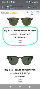 culos Ray Ban Original