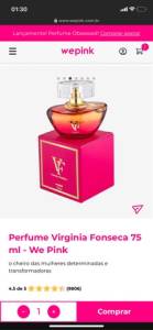 Perfume Lacrado We Pink Vf Virgnia Fonseca