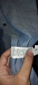 Camisa Social Cinza Tamanho 44 Zara 100% Algodo