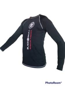 Camiseta Segunda Pele Termica Rash Guard Black Skull Manga Longa