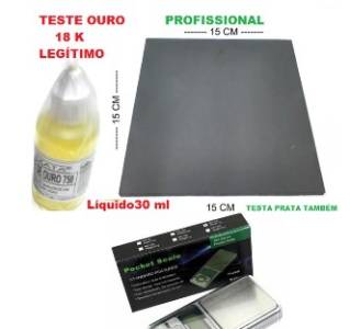 Teste Ouro, Prata, Metais Com gua De Toc, Pedra E Balana