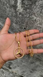 Cordo Cartier + Pingente Mercedes Benz