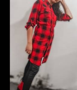 Chemise Quadriculada Vermelha