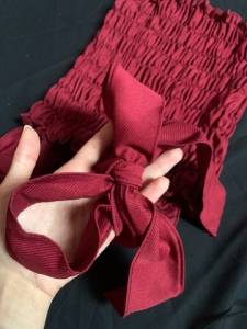 Cropped Laos Cor Vinho