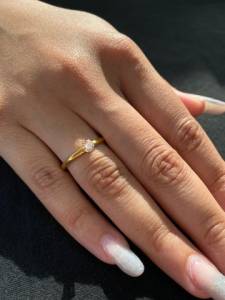 Anis Solitrio Banhado No Ouro 18 K