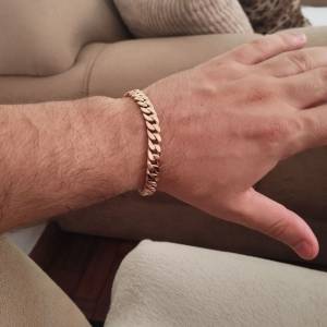 Pulseira Em Ouro 16k, Oca, Com 11.5gr. Muito Vistosa