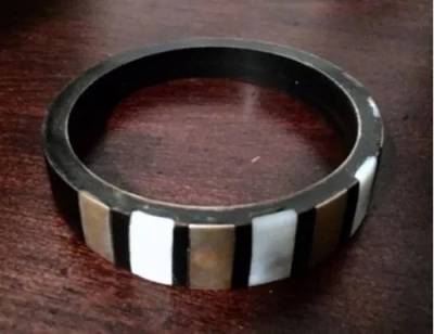 Pulseira De Baquelite Com Madreperola - Anos 80 - Linda Pea