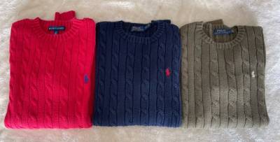 3 Blusas Tricot Polo Ralph Lauren Tamanho P