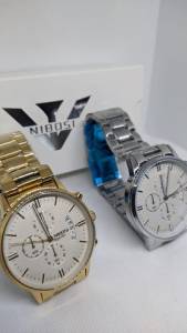 Relgio Nibosi 2389 - Ao Inoxidvel - Vidro Anti Risco - Dourado Ou Prata