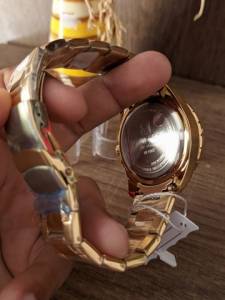 Relgio Naviforce Dourado Com Bisel Giratrio. Leia A Descrio!!!