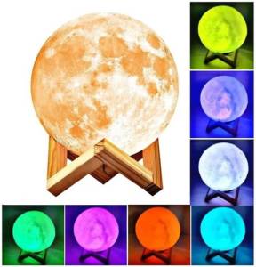 Luminaria  Lua Cheia Abajur Led, Usb,touch ,rgb