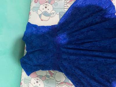 Vestido De Renda Azul
