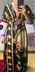 Vestido Estampado Longo