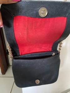 Bolsa Tiracolo Preta Couro Schutz