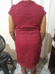 Vestido Plus Size Cor Vinho Novo